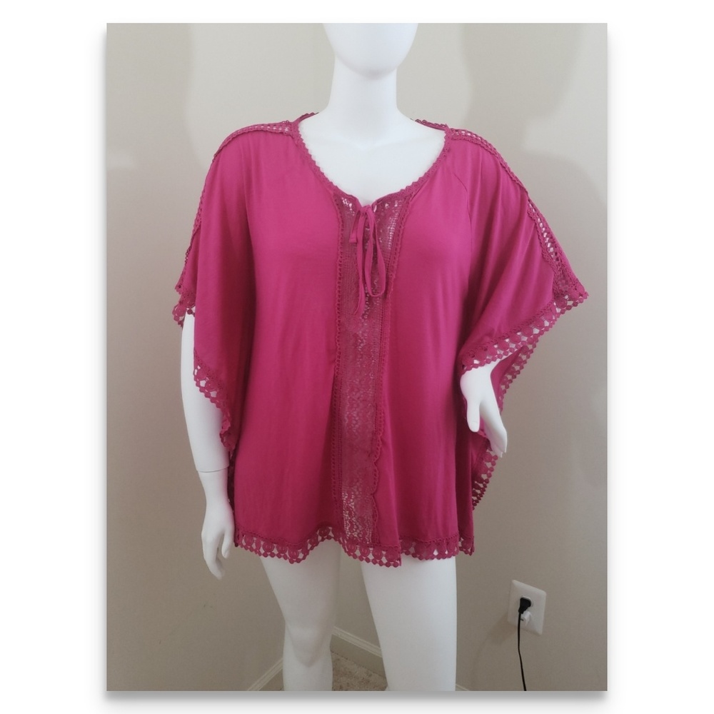 Pink lace top